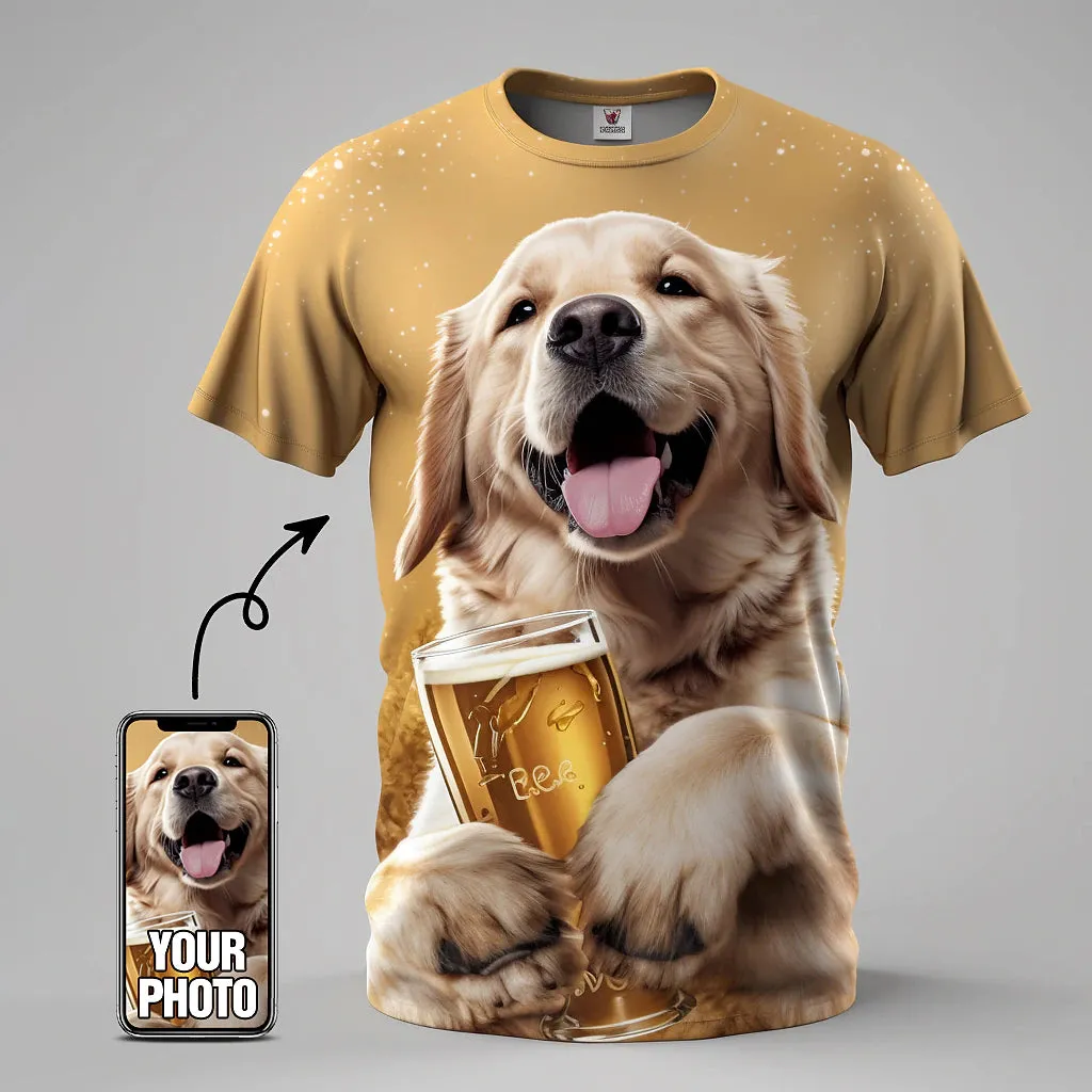 3D Print Casual Silver Blue Gold Brown Green Tee for Men - Streetwear Henley Shirt