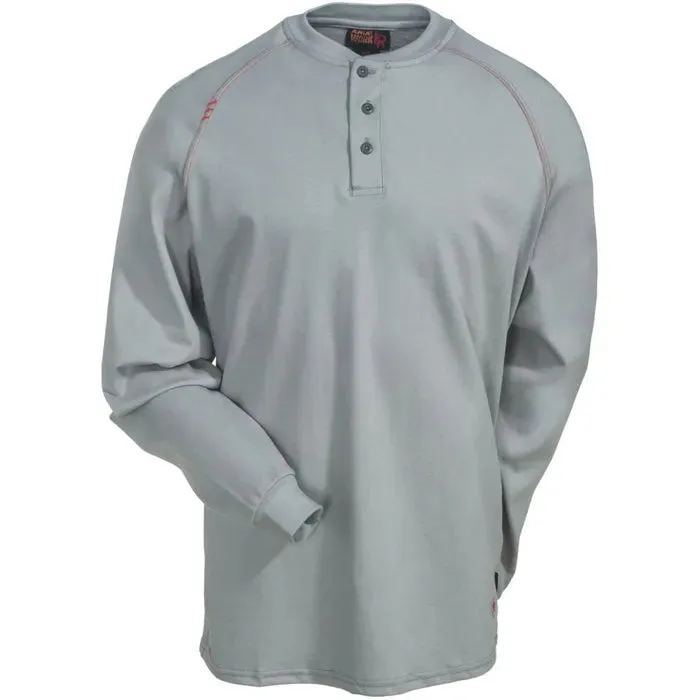 Ariat Men's 10013519 Flame-Resistant Long-Sleeve Silver Fox Henley Shirt