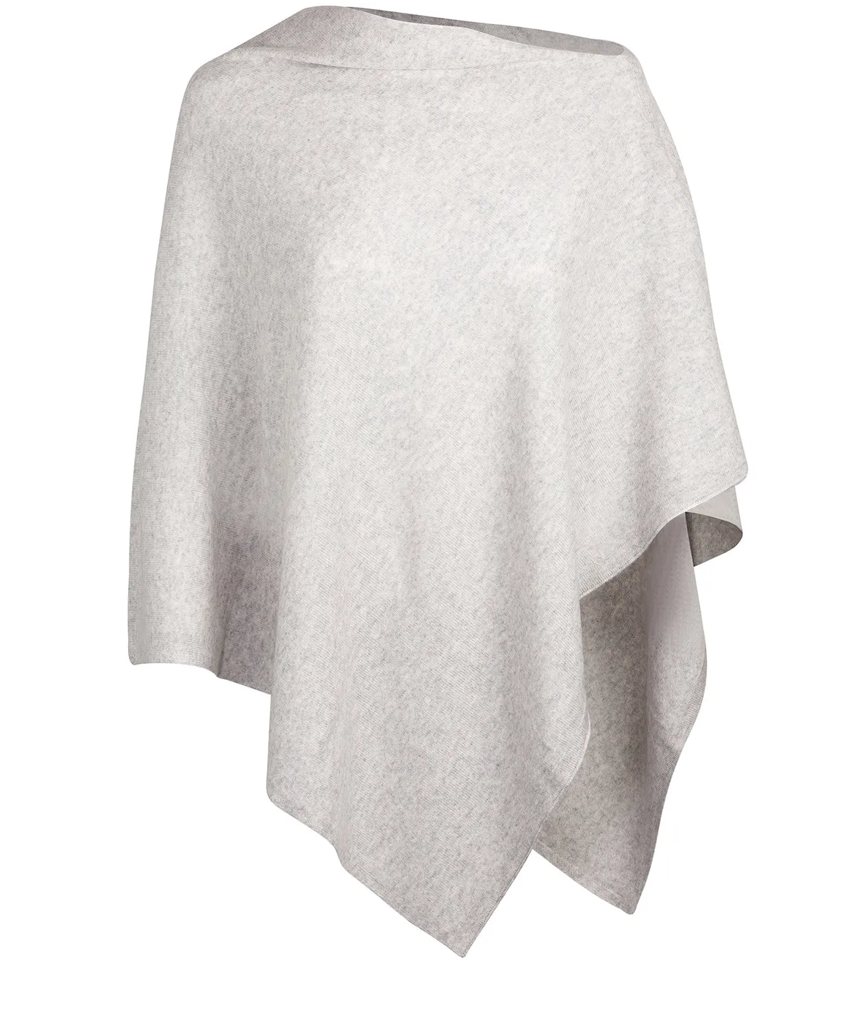 'Eskdale' Foggy Cashmere & Merino Wool Poncho