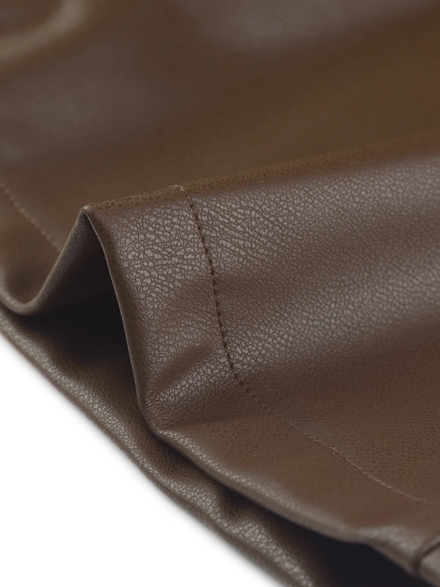 Faux Leather Flared Pants High Waist Bell Bottom PU Trousers