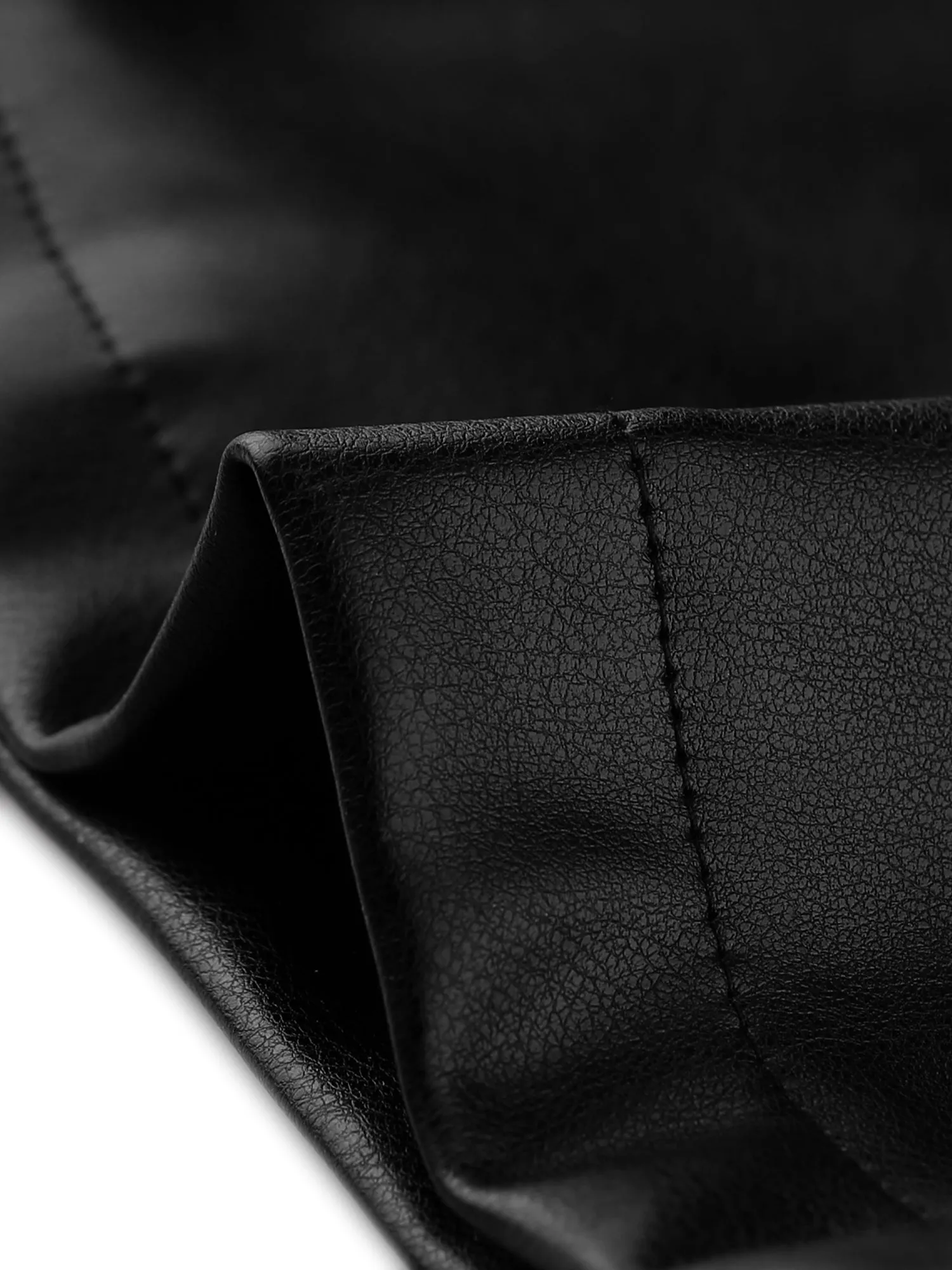 Faux Leather Flared Pants High Waist Bell Bottom PU Trousers