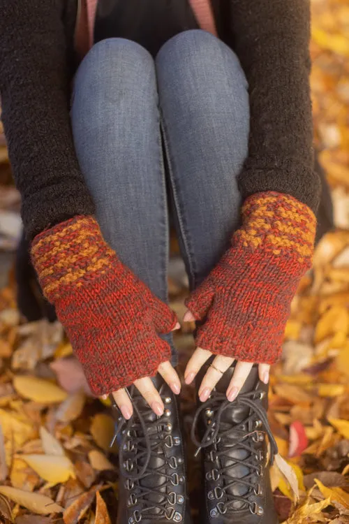 Melange Knitted Wool Arm Warmers