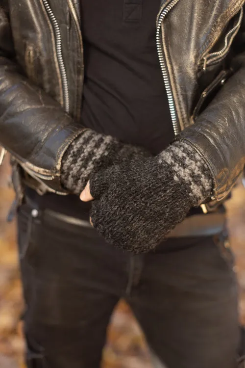 Melange Knitted Wool Arm Warmers