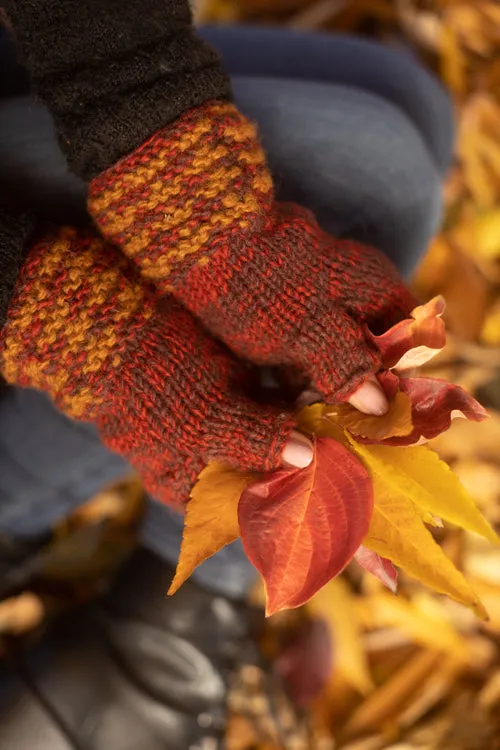 Melange Knitted Wool Arm Warmers