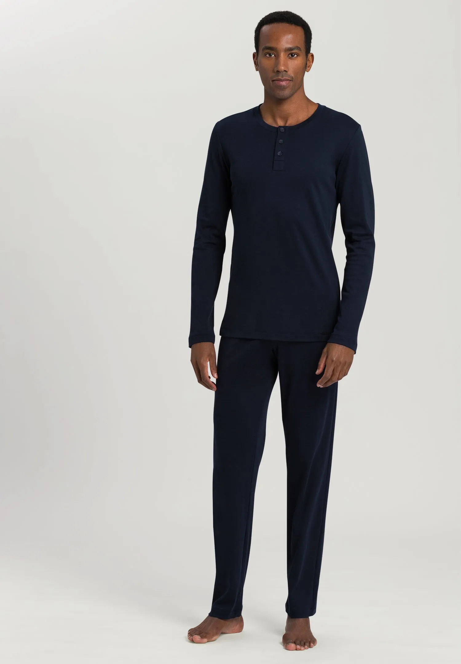 Night And Day Cotton Henley Pajama Set | Deep Navy 75097-1610
