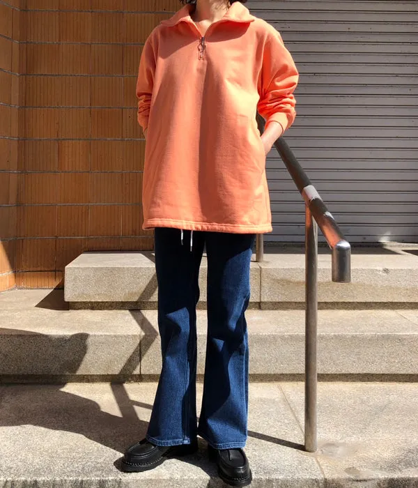 PHEENY/FRENCH TERRY HALF ZIP P/O(ORANGE)
